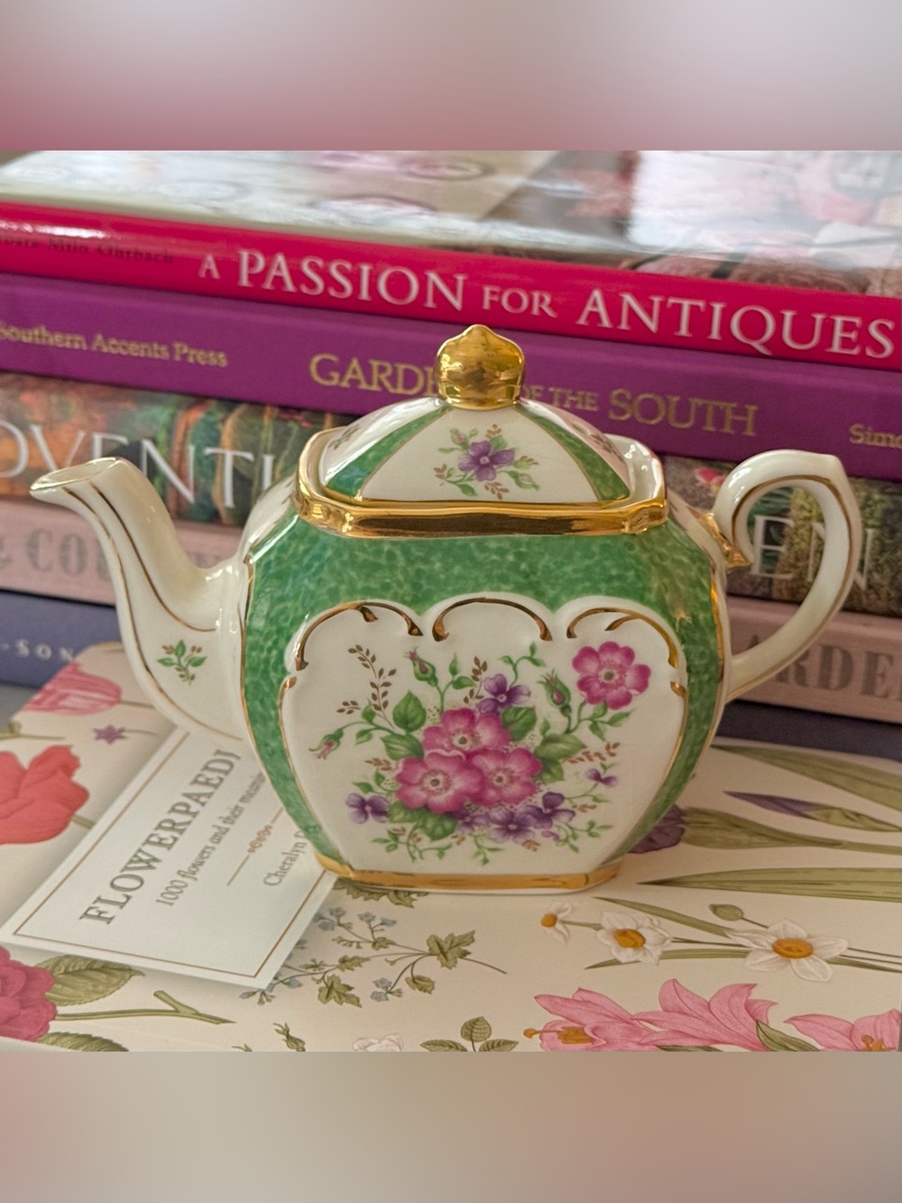 Mini floral porcelain teapot